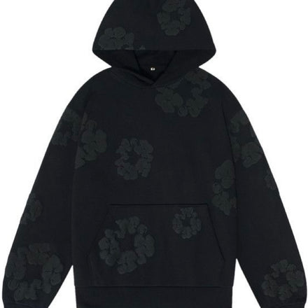 Denim Tears Cotton Wreath
Hooded Sweatshirt 'Black Monochrome’