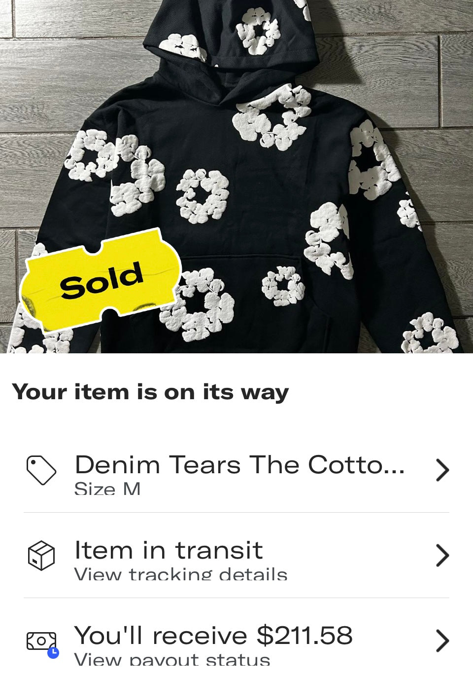 Denim Tears The Cotton Wreath Sweatshirt 'Black'