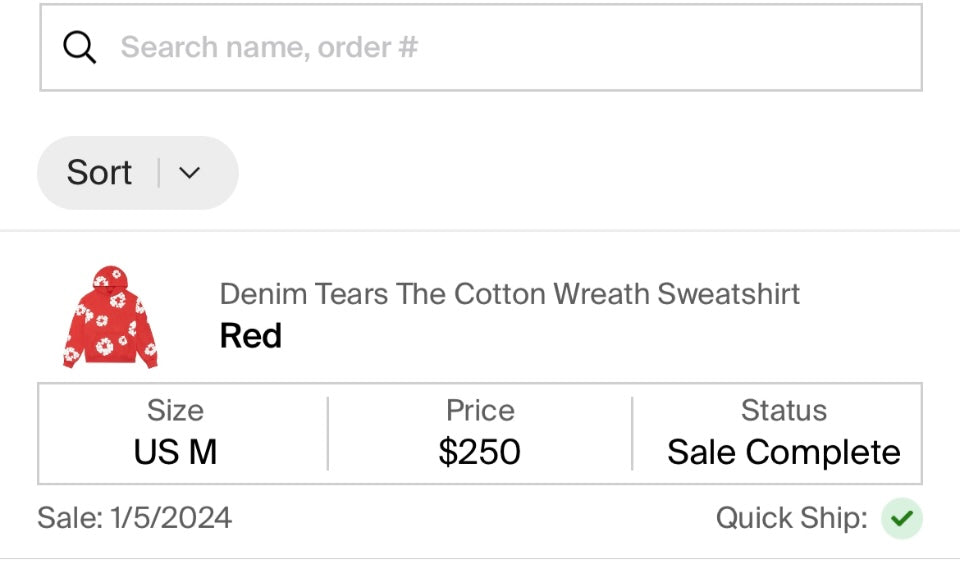 Denim Tears The Cotton Wreath
Sweatshirt 'Red'